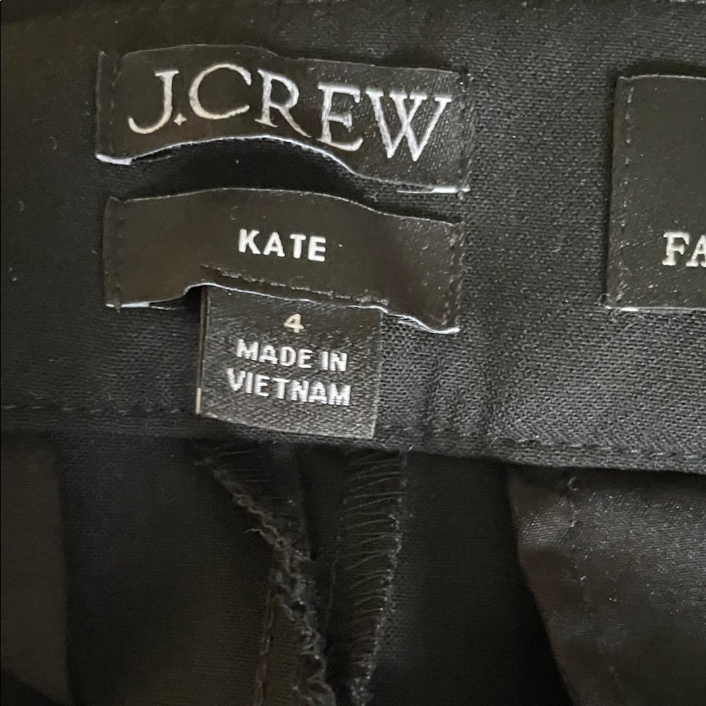 J. Crew Black Kate Pants Size 4 NEW - Picture 6 of 10